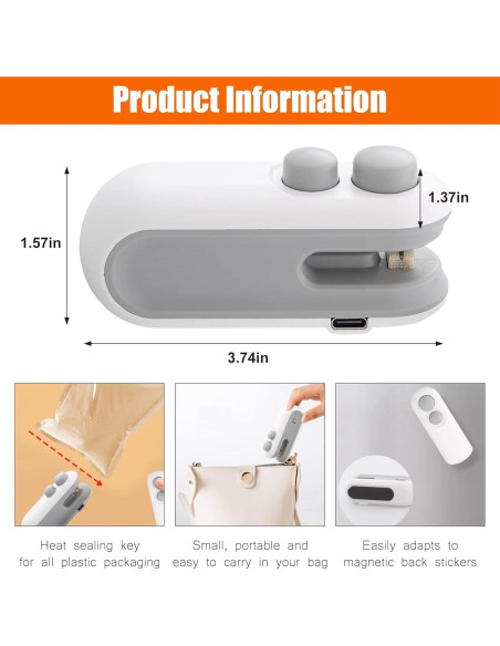 Mini Sello de Bolsas VOLTTA 2 en 1 Cortador y Sellador Azul Mini Sello de Bolsas VOLTTA 2 en 1 Cortador y Sellador Azul