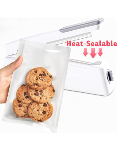 Bolsas de Papel Transparentes Ocmoiy 200 Pcs 13x19 cm Resistentes