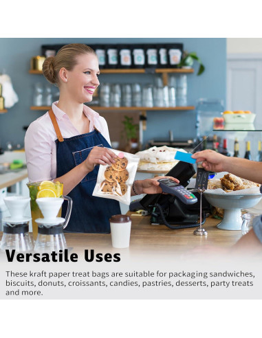 Bolsas de Papel Transparentes Ocmoiy 200 Pcs 13x19 cm Resistentes