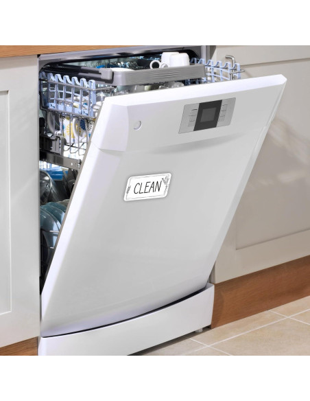 Imán Limpio Sucio Doble Cara MENIFEND Floral Azul 10.5x5.8 cm