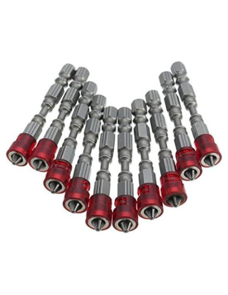 10 Puntas Magnéticas PH2 MiguCo 65mm para Tornillos Yeso