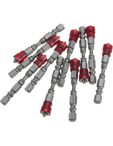 10 Puntas Magnéticas PH2 MiguCo 65mm para Tornillos Yeso