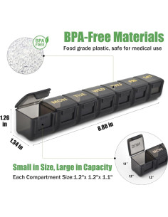 Organizador Semanal de Pastillas MODENGKONGJIAN 2 Piezas 2