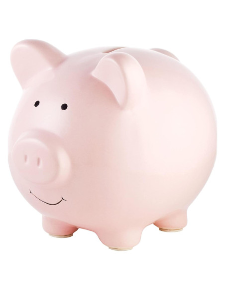 Hucha de Cerámica Rosa Pearhead 16.5x15.9 cm para Bebés