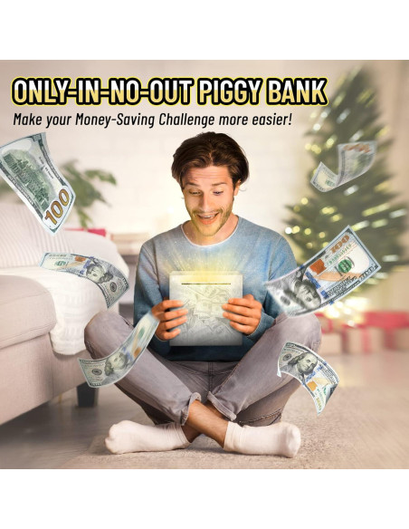 Alcancía de Acero Inoxidable Hizgo 15 cm para Ahorrar Dinero