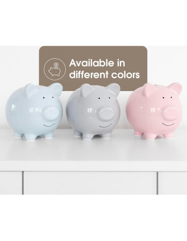 Hucha de Cerámica Rosa Pearhead 16.5x15.9 cm para Bebés