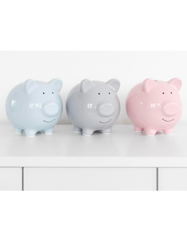 Hucha de Cerámica Rosa Pearhead 16.5x15.9 cm para Bebés