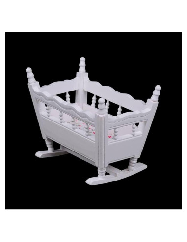 Cuna de Muñeca de Madera EatingBiting 1:12 Accesorios DIY