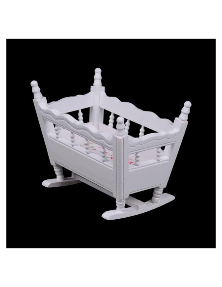 Cuna de Muñeca de Madera EatingBiting 1:12 Accesorios DIY