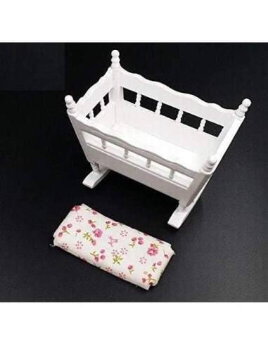 Cuna de Muñeca de Madera EatingBiting 1:12 Accesorios DIY