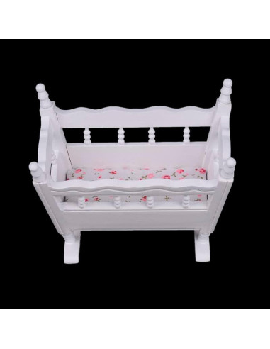 Cuna de Muñeca de Madera EatingBiting 1:12 Accesorios DIY