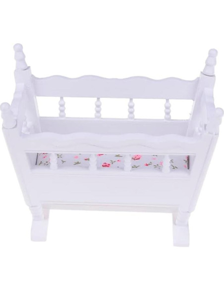 Cuna de Muñeca de Madera EatingBiting 1:12 Accesorios DIY