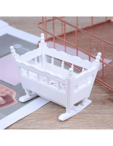 Cuna de Muñeca de Madera EatingBiting 1:12 Accesorios DIY