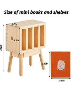 Mini Libros en Miniatura Skylety 13 Piezas Decoración Casa de Muñecas 2