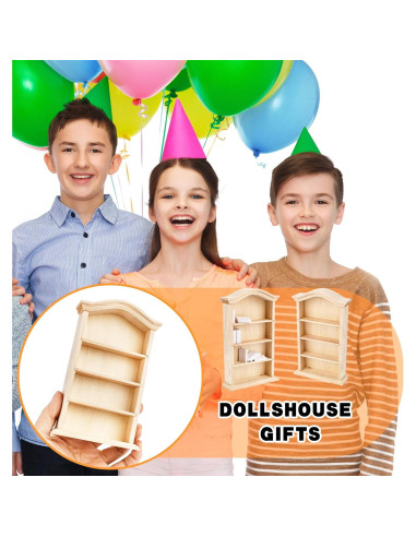 Mini Estantería de Madera Kugliwa con 50 Libros Blancos 4 Pisos