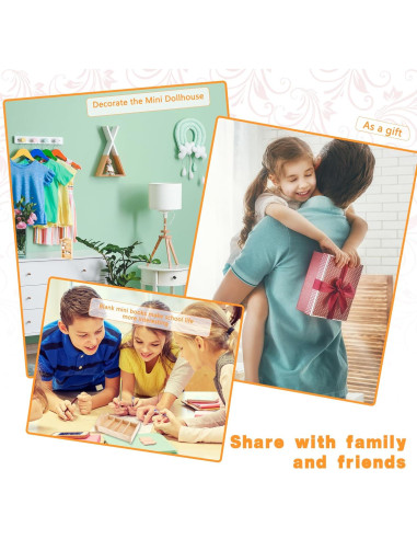 Mini Estantería de Madera Kugliwa con 50 Libros Blancos 4 Pisos