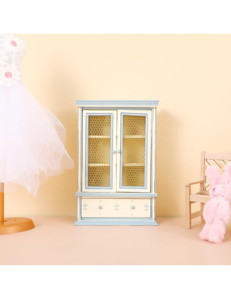 Mini Estantería de Madera NUOBESTY para Casa de Muñecas 14x10cm