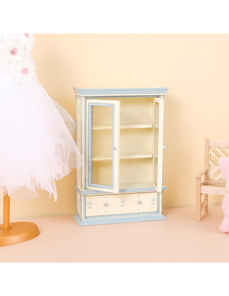 Mini Estantería de Madera NUOBESTY para Casa de Muñecas 14x10cm