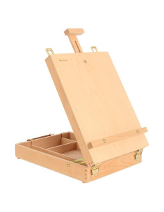 Caballete de Pintura de Mesa Kuyal Ajustable con Caja de Almacenamiento