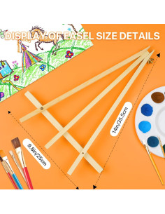 Paquete de 2 Caballetes de Madera HXSEMAYIG 35.5 cm Plegables 2