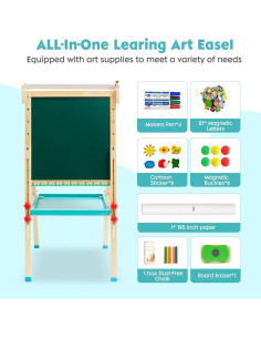 Caballete de Arte Maycoly Ajustable para Niños con Accesorios 2