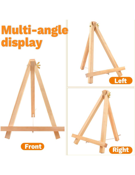 Paquete de 10 caballetes de madera CZWZ 23 cm para arte