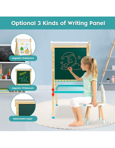 Caballete de Arte Maycoly Ajustable para Niños con Accesorios