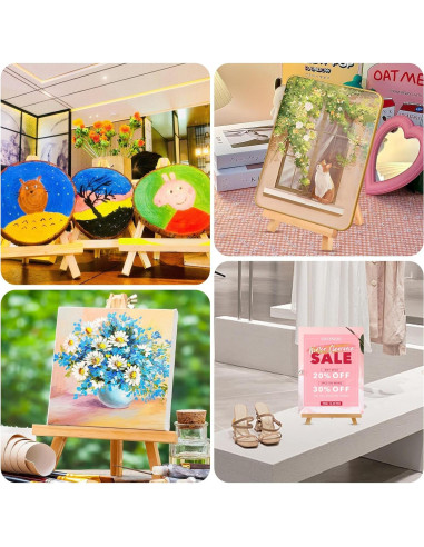 Paquete de 10 caballetes de madera CZWZ 23 cm para arte