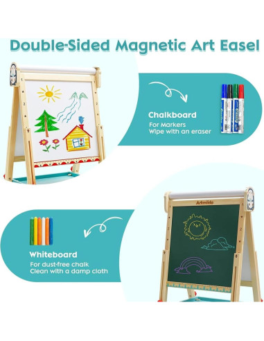 Caballete de Arte Maycoly Ajustable para Niños con Accesorios