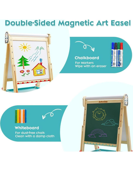 Caballete de Arte Maycoly Ajustable para Niños con Accesorios