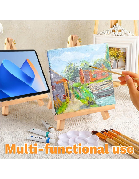 Paquete de 10 caballetes de madera CZWZ 23 cm para arte