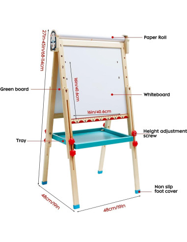 Caballete de Arte Maycoly Ajustable para Niños con Accesorios