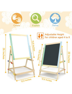 Caballete de Arte Ajustable para Niños Okalinq 50-66 cm 2