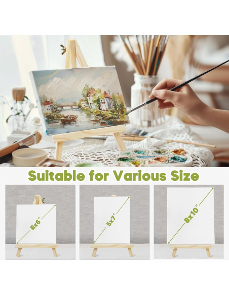 Caballete de Madera CONDA 4 Pcs 24 cm para Pintura y Arte