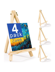 Caballetes de Madera ESRICH 4 Piezas 24cm para Pintura