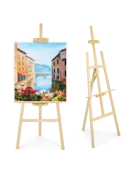 Caballete de Madera Ajustable JEAWIWI para Pintura 106.68 cm