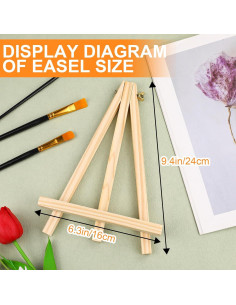 Caballetes de Madera ESRICH 4 Piezas 24cm para Pintura 2