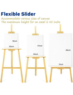 Caballete de Madera Plegable finenolo 137 cm Ajustable para Artistas 2