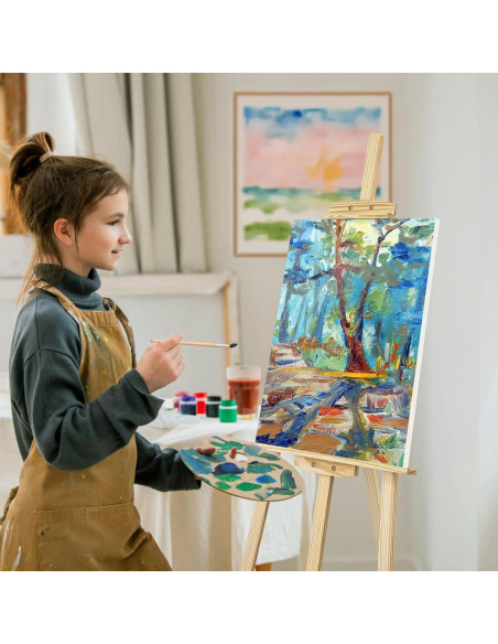 Caballete de Madera Ajustable JEAWIWI para Pintura 106.68 cm