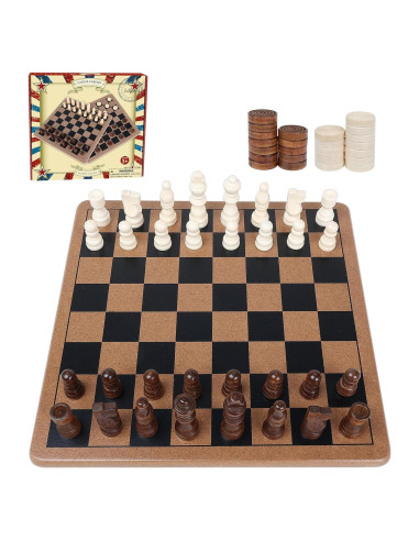 Juego de Ajedrez Magnético de Madera GOTHINK 38x38cm Plegable