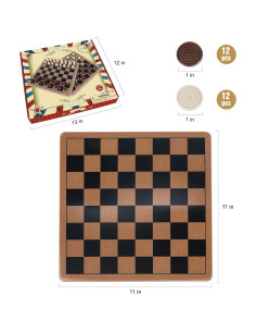 Juego de Ajedrez Magnético de Madera GOTHINK 38x38cm Plegable 2