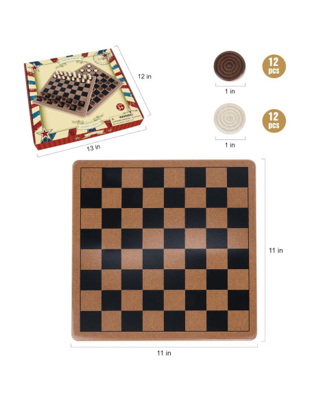 Juego de Ajedrez Magnético de Madera GOTHINK 38x38cm Plegable