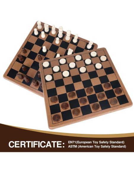 Juego de Ajedrez Magnético de Madera GOTHINK 38x38cm Plegable