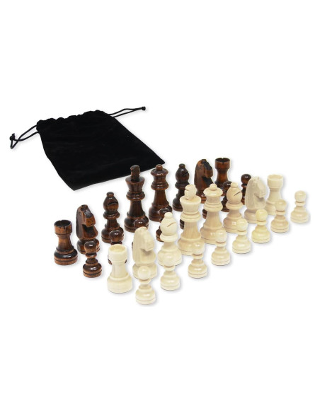 Piezas de Ajedrez de Madera Staunton Da Vinci 32 Piezas 6.35 cm Piezas de Ajedrez de Madera Staunton Da Vinci 32 Piezas 6.35 cm