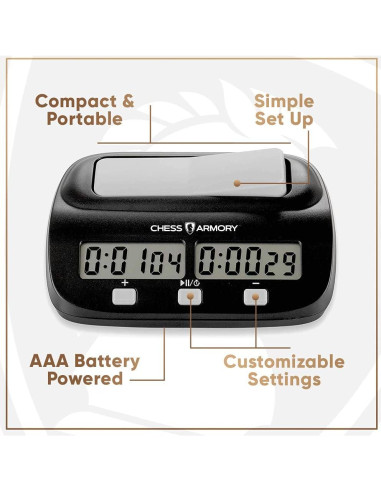 Conjunto de Ajedrez Magnético de Madera 38 cm Chess Armory