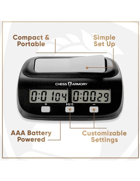 Conjunto de Ajedrez Magnético de Madera 38 cm Chess Armory