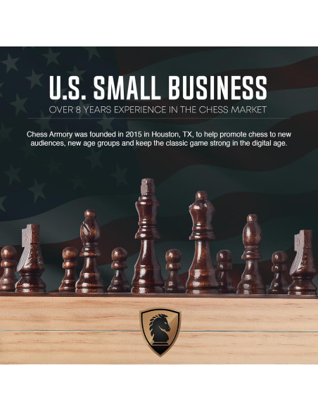 Conjunto de Ajedrez Magnético de Madera 38 cm Chess Armory