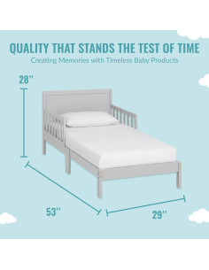 Cama para Niños Pequeños Dream On Me Brookside Gris Piedra 2