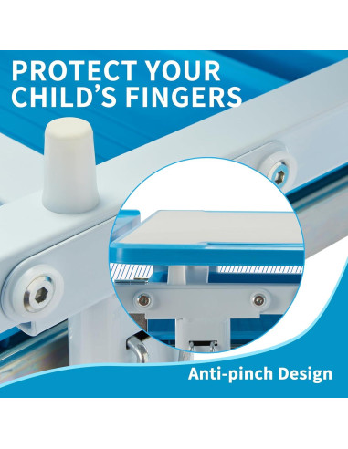 Conjunto de Escritorio y Silla Diroan Azul Ergonómico Ajustable