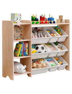 Organizador de Juguetes MallBest SNG01-WW - Madera Sólida 9 Contenedores
